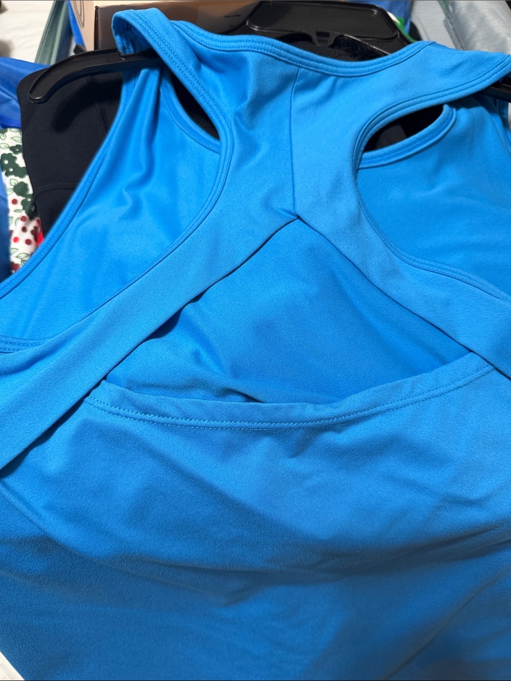 Cynthia Active Women's Sky Blue Performance Tank Top - Picture 3 of 3